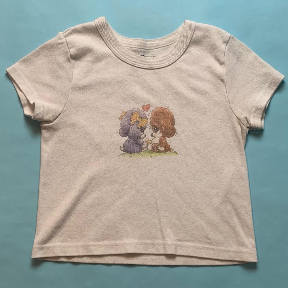 Brandy Melville puppy graphic babytee